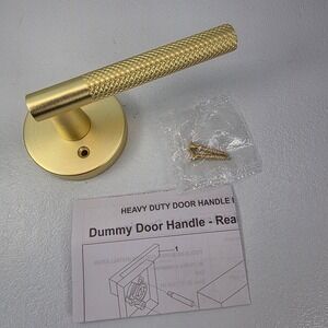 Pack of 6 Gold Dummy Door Handles Lever Non Turning Push Pull